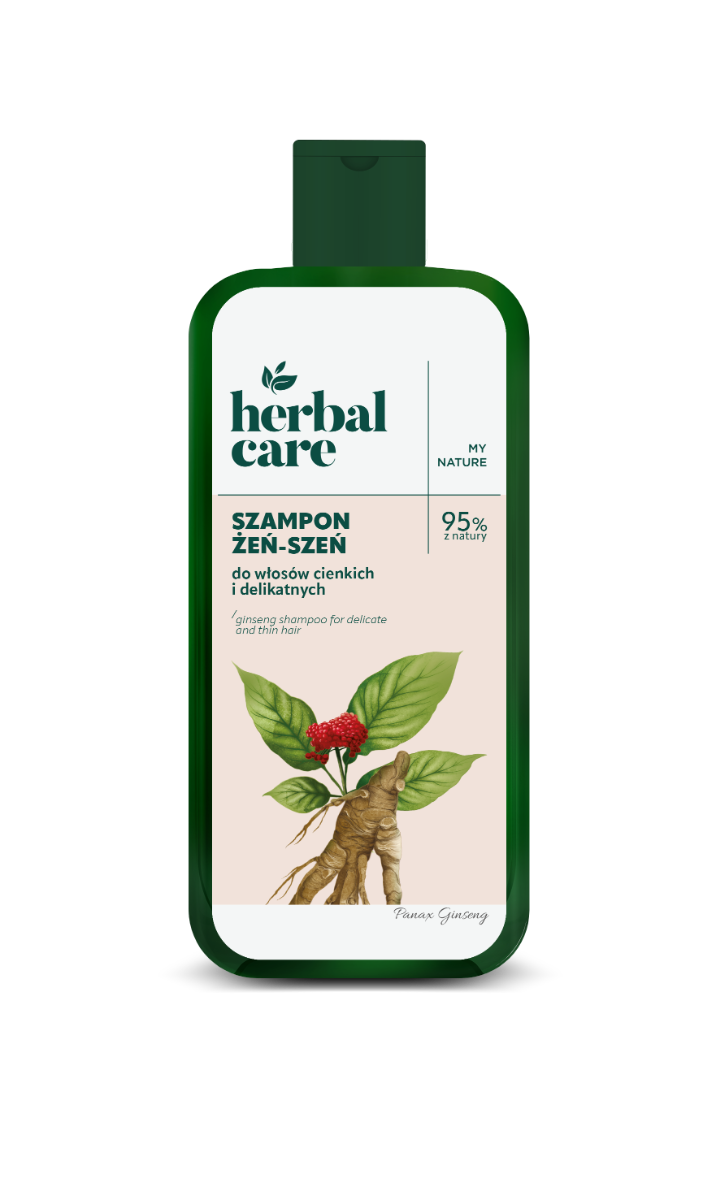 Sampon cu extract de ginseng pentru par fin si subtire Herbal Care, 330ml, Farmona