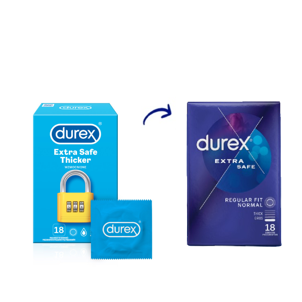 Prezervative Extra Safe, 18 bucati, Durex