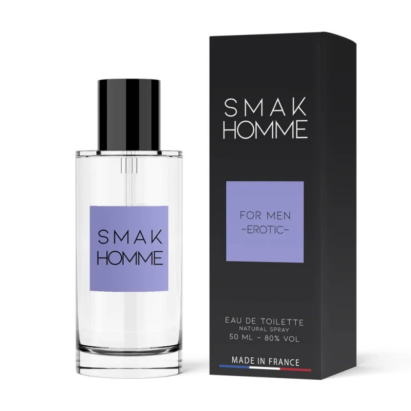 Parfum cu feromoni RUF SMAK Homme, pentru bărbați, efect afrodisiac intens, cu note de chihlimbar, florale și lemnoase, 50 ml