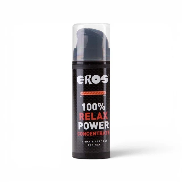 Gel lubrifiant pentru bărbați EROS 100% Relax Power Concentrate MEN, pentru relaxare anală, testat dermatologic, pe bază de apă, 30 ml