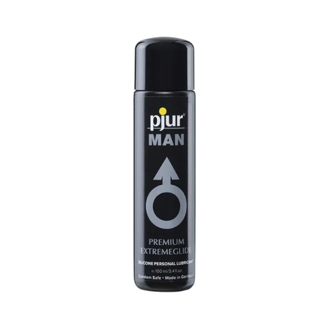 Lubrifiant pe bază de silicon PJUR Man Premium EXTREME, pentru bărbați, fără parfum și parabeni, compatibil cu prezervative și jucării erotice, 100 ml