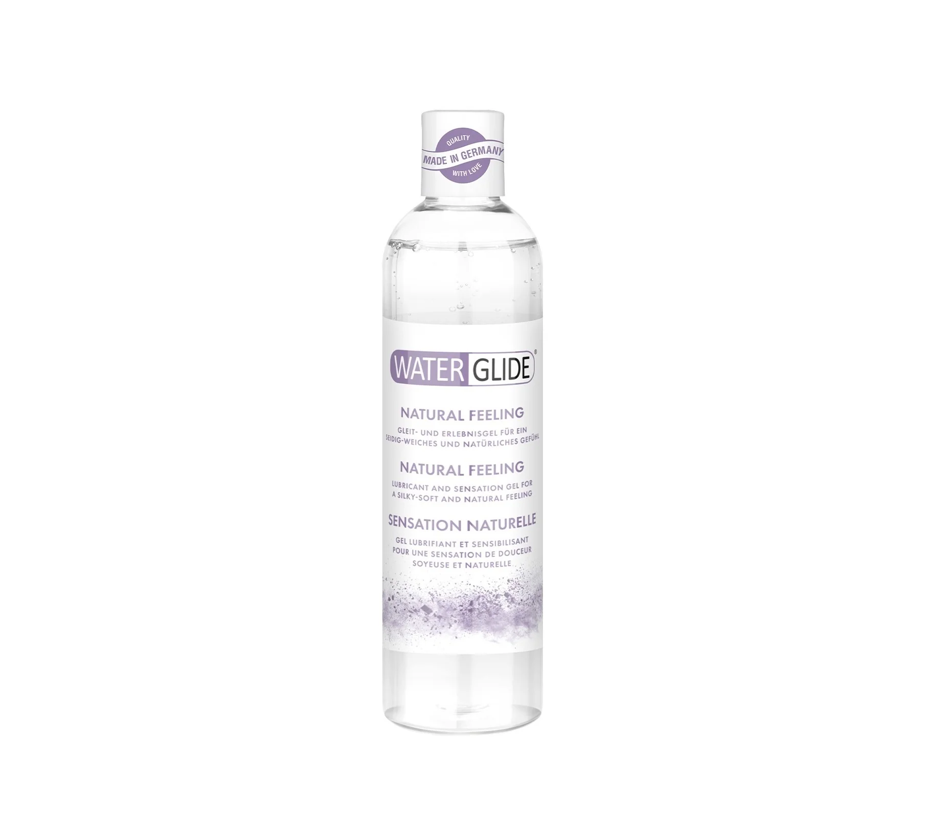 Lubrifiant WATERGLIDE Natural Feeling, pe bază de apă, testat dermatologic, compatibil cu prezervative și jucării erotice, 300 ml