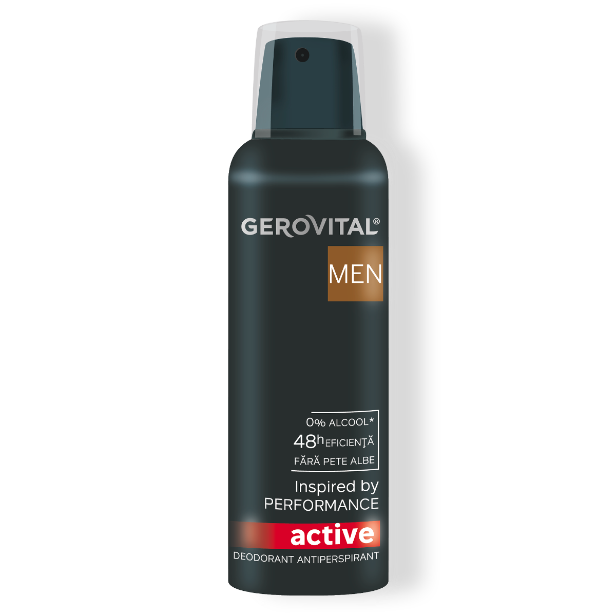 Deodorant Antiperspirant Active Protecție 48h, Fără Alcool, Fără Pete Albe, Note Lemnoase De Cedru și Mosc, Gerovital Men, 150 Ml