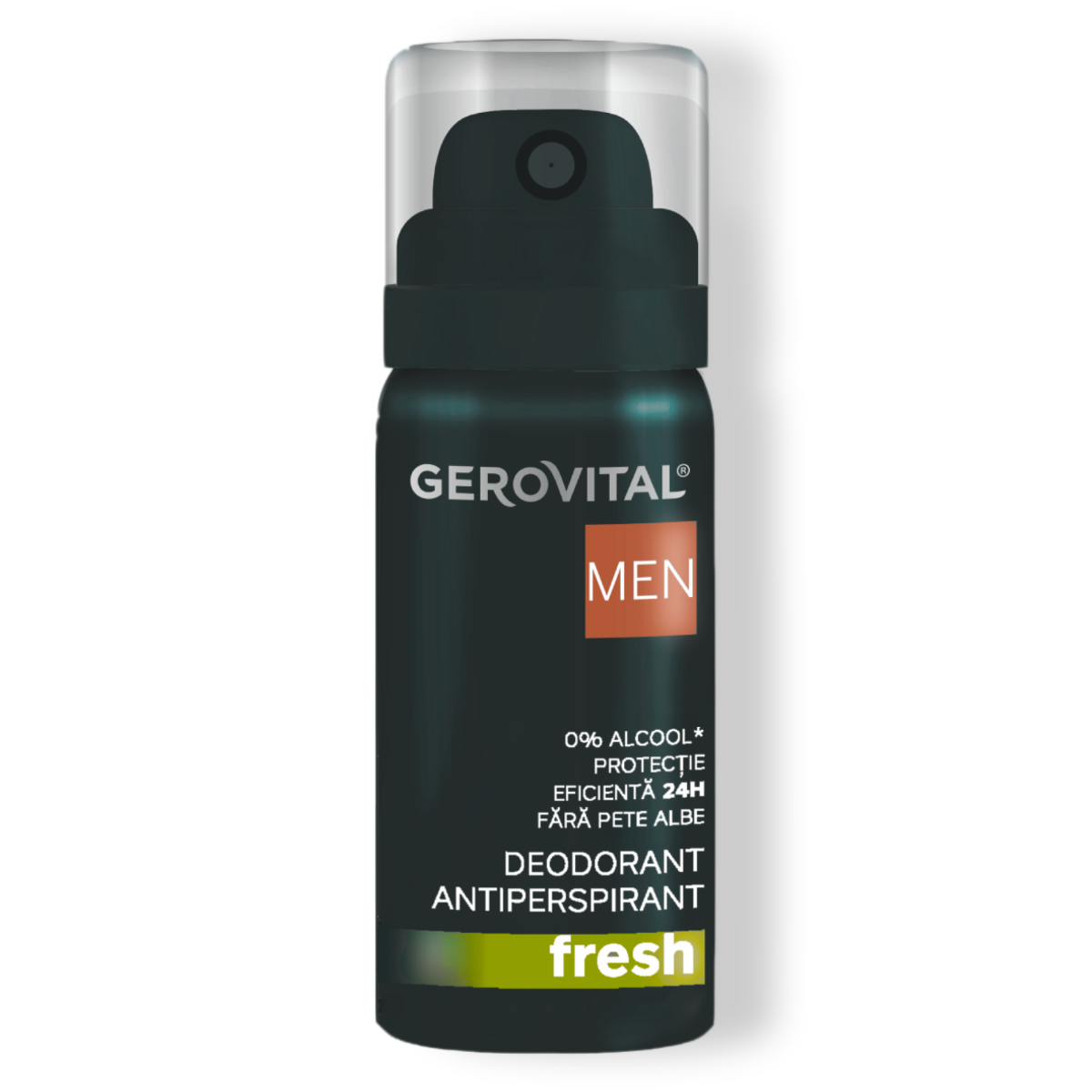 Deodorant Antiperspirant Fresh  Protecție 48 H, Fără Alcool, Parfum Lemnos Acvatic Cu Note De Vetiver, Cedru și Mosc, Gerovital Men, 40 Ml