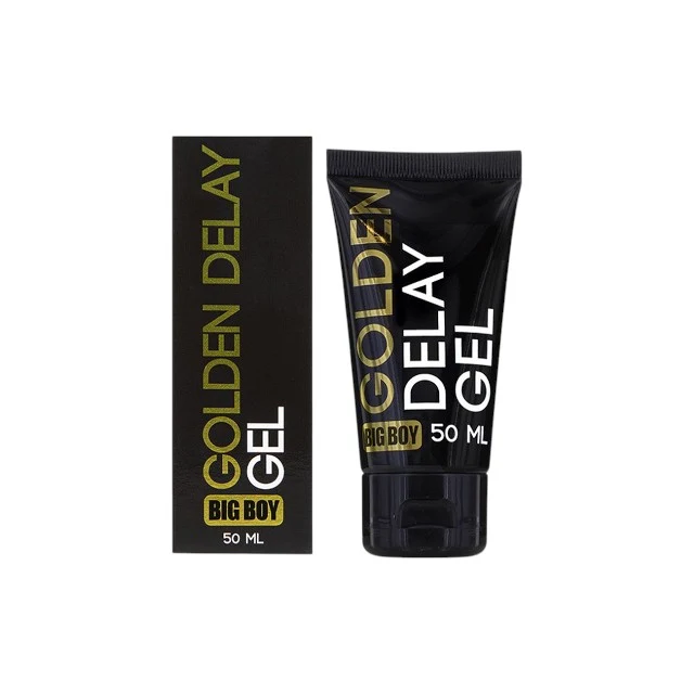 Gel BIG BOY Golden Delay, ajută la întârzierea ejaculării, efect de răcire, compatibil cu prezervative, 50 ml