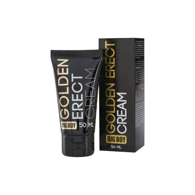 Cremă BIG BOY Golden Erect, susține erecțiile ferme și de durată, cu Ginkgo Biloba, ulei de Jojoba și extract de arnică, 50 ml
