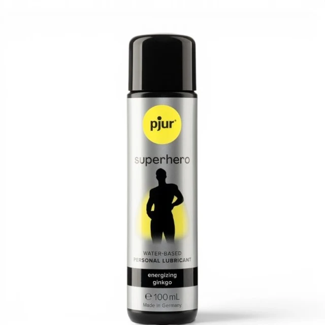Lubrifiant premium stimulare Pjur SuperHero Ginkgo, pentru barbati, 100 ml