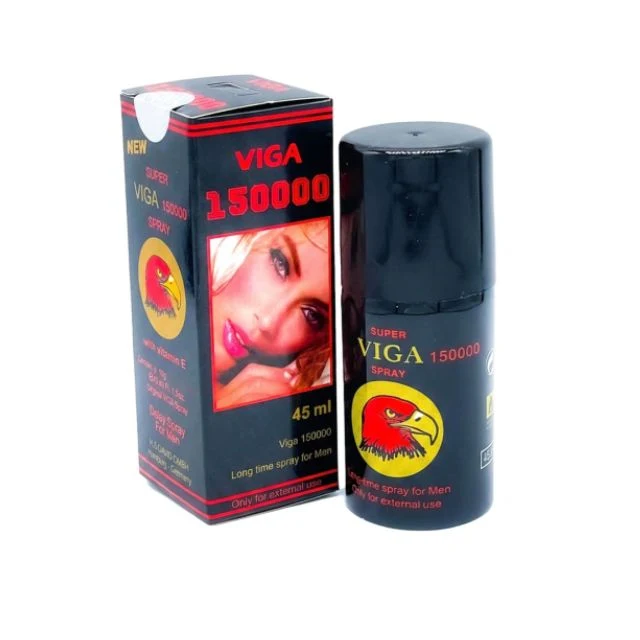 Spray SUPER VIGA 150000 Black - Long Time Spray for Men, pentru întârzierea ejaculării, cu vitamina E, 45 ml