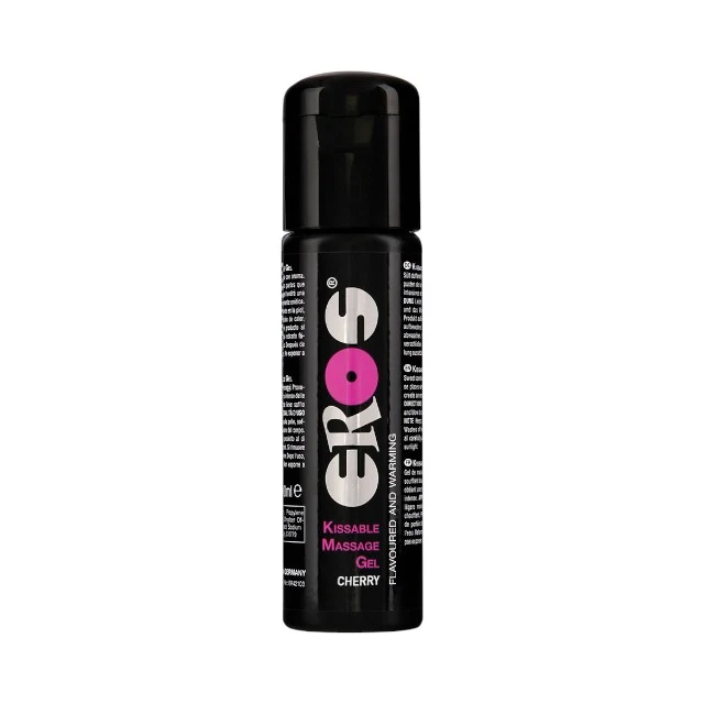 Gel pentru masaj Kissable Eros, cu efect de încălzire, aromă cireșe, 100 ml
