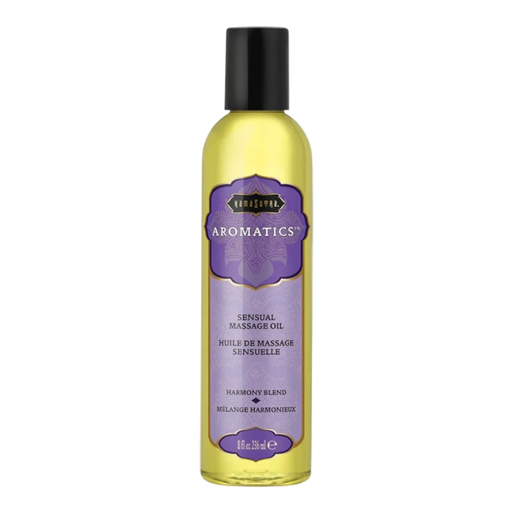 Ulei de masaj KAMASUTRA AROMATICS Harmony Blend, cu aromă de rozmarin, pin și lavandă, 236 ml