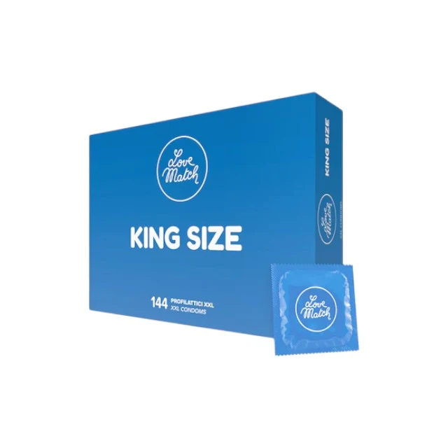 Prezervative LOVE MATCH King Size XXL, din latex, diametru 60 mm, 144 buc