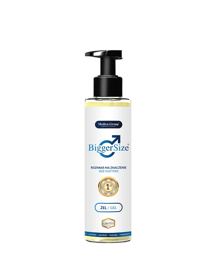 Gel MEDICA-GROUP Bigger Size, pentru mărirea penisului, erecții puternice, întârzierea ejaculării și potență, 150 ml