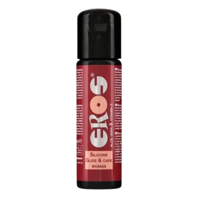 Lubrifiant Eros Silicone Glide & Care, pentru femei, pe baza de silicon, 100 ml