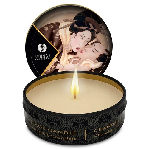 Lumanare pentru masaj EXCITATION - Shunga, cu aroma de ciocolata, 30 ml