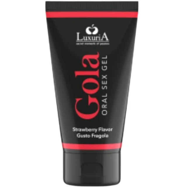 Gel pentru sex oral LUXURIA Gola Strawberry, pe bază de apă, cu aromă naturală de căpșuni, 50 ml