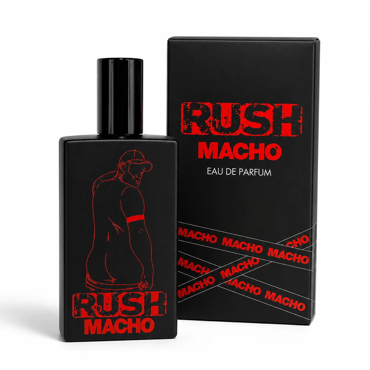 Apă de parfum MACHO RUSH, pentru bărbați, cu note de lămâie, salvie și ambră neagră, 30 ml