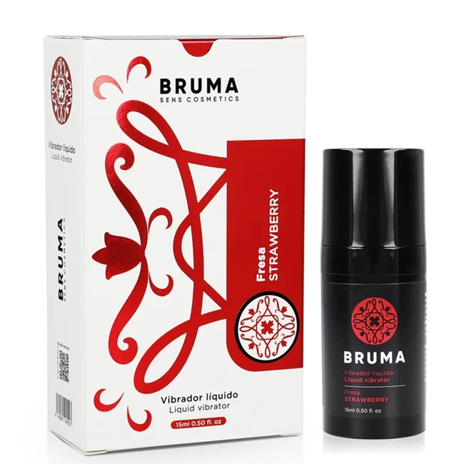 Gel pentru stimulare si excitare BRUMA - LIQUID VIBRATOR, senzatie de furnicaturi, aroma de capsuni, 15 ml