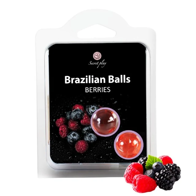 Bile Braziliene - Secret Play BERRIES, ulei de masaj pentru corp si zonele erogene, cu aroma de fructe de padure, 1 x 2 bucati