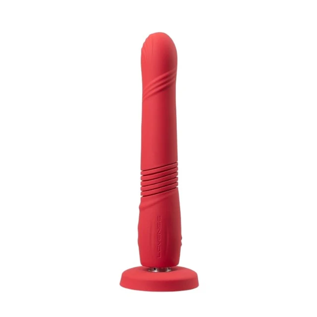 Vibrator LOVENSE Gravity, control prin aplicație, cu funcție de penetrare automată, vibrații nelimitate, 27 cm, roșu