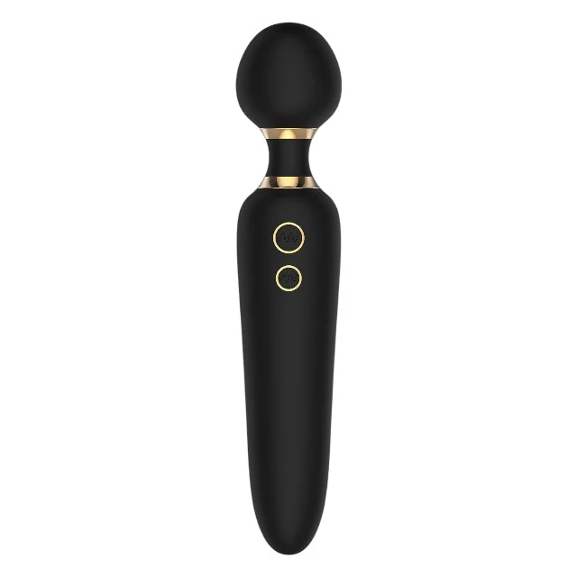 Aparat de masaj dublu DREAMTOYS Elite Noah Dual Wand, cu două capete, pentru corp și zonele intime, 7 funcții de vibrație, negru