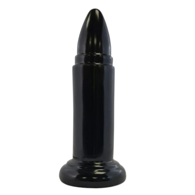 Plug anal PROWLER RED 9" Rocket Black, din TPE moale, în formă de glonț, lungime 23 cm, diametru 5.6 cm, negru