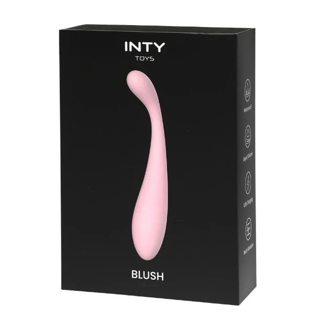 Vibrator INTY TOYS BLUSH, pentru stimularea punctului G, 10 funcții de vibrații ultra-puternice, rezistent la apă IPX7, 18 cm, roz