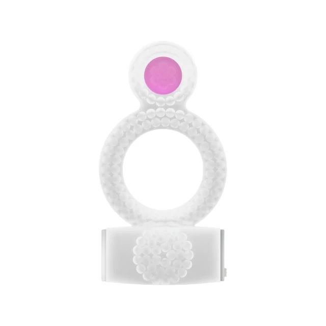 Inel vibrator pentru penis CASUAL LOVE Vibrating Ring for Couples, pentru erecții puternice și stimulare clitoris, transparent