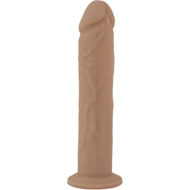 Dildo SILEX-D 9” Model 2, design realist, reactiv la căldură, bază cu ventuză pentru fixare, lungime 22.9 cm, culoarea pielii