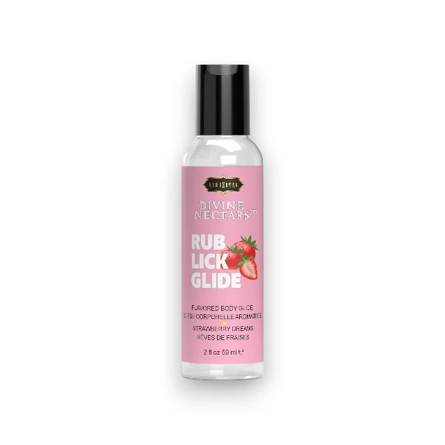 Lubrifiant cu aromă KAMASUTRA Divine Nectars Strawberry Dreams, pe bază de apă, cu aromă de căpșuni, 60 ml