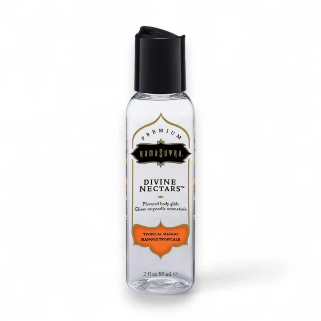 Lubrifiant cu aromă KAMASUTRA Divine Nectars Tropical Mango, pe bază de apă, cu aromă de mango, 60 ml