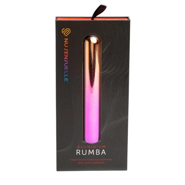 Stimulator clitoris NU SENSUELLE Aluminum Rumba, cu funcție de încălzire, 12 funcții de vibrație, roz