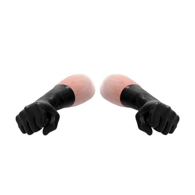 Mănuși FIST IT BY SHOTS Latex Gloves, pentru fisting, din material elastic și igienic, lungime 33.5 cm, culoarea negru