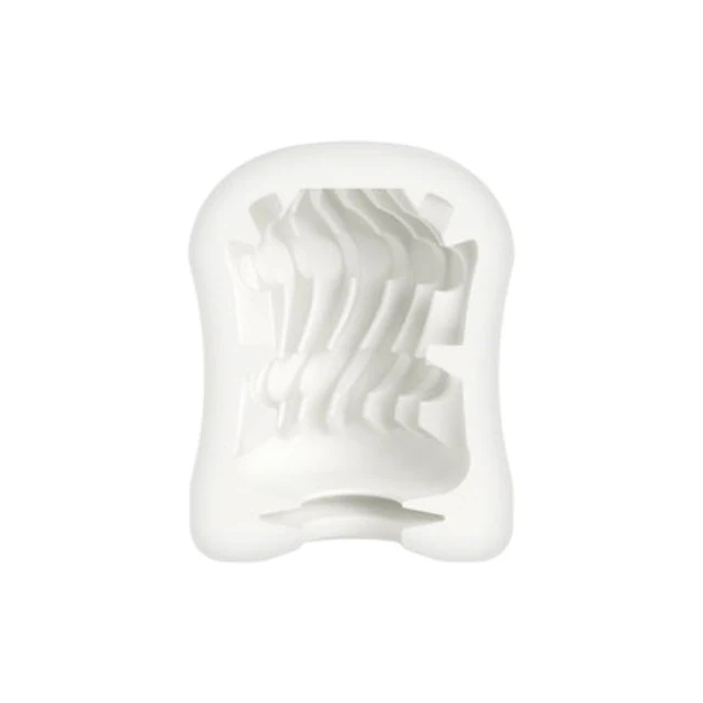 Masturbator manual MYSTIM MasturbaTIN Swirl Girl, din TPE texturat pentru stimulare intensă, alb