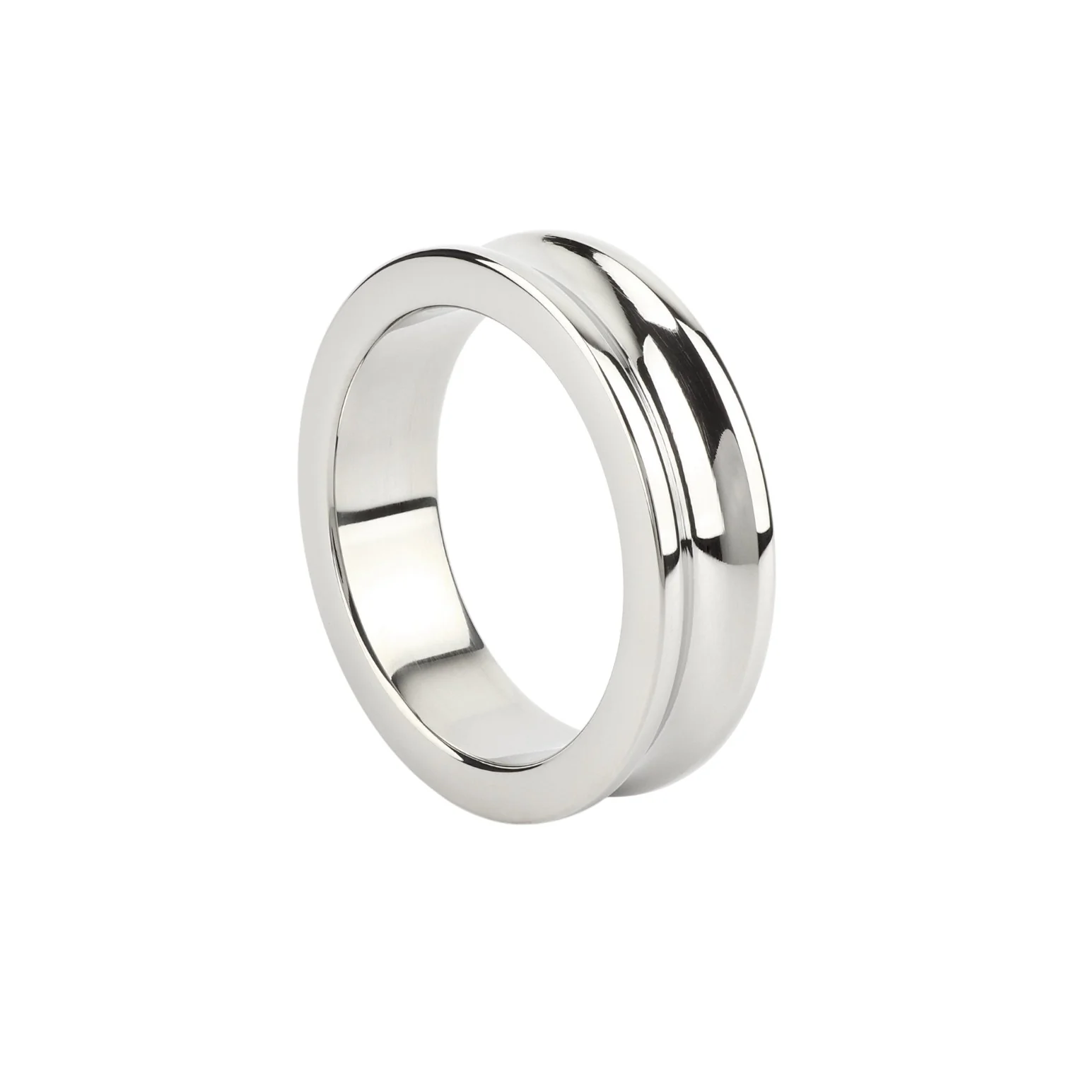 Inel pentru penis MR. STEEL The Imperator C-Ring, din oțel inoxidabil, diametru 4 cm (mic), argintiu