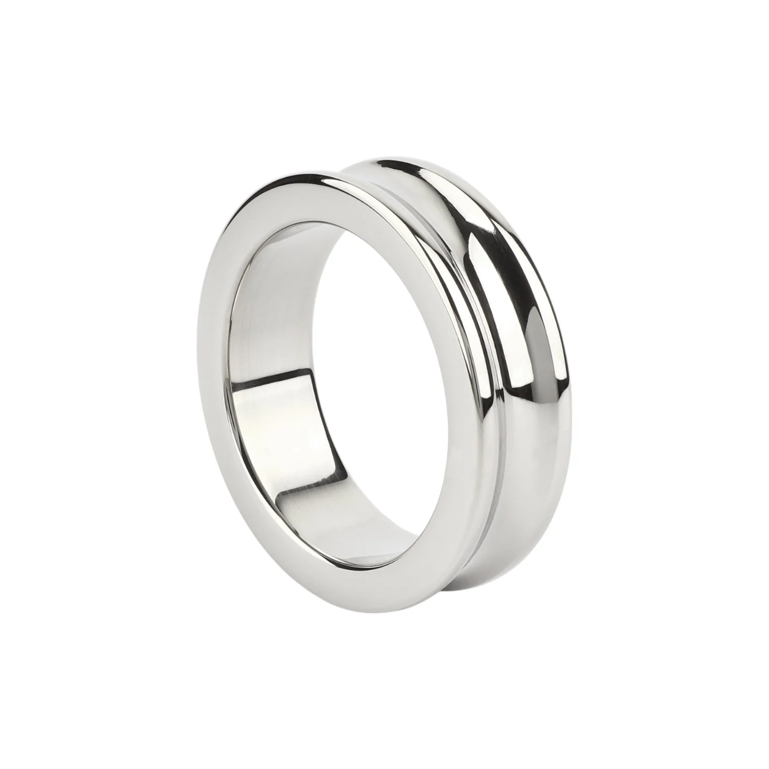 Inel pentru penis MR. STEEL The Imperator C-Ring, din oțel inoxidabil, diametru 4.5 cm (mare), argintiu