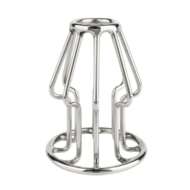 Plug anal MR. STEEL Trapezoid Wire Plug Small, design deschis cu tije din oțel inoxidabil, lungime 8 cm (mic), argintiu