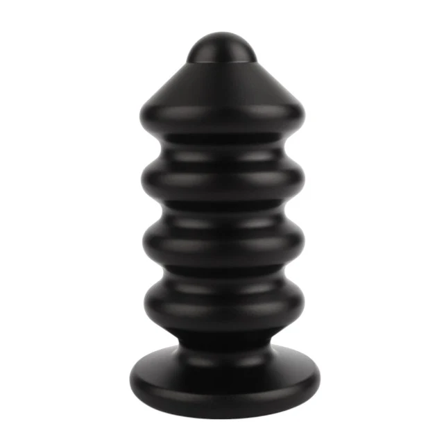 Plug anal MR. STEEL Ass Blaster Medium, în formă de șurub, diametru 5 cm, lungime 10.8 cm (mediu), negru