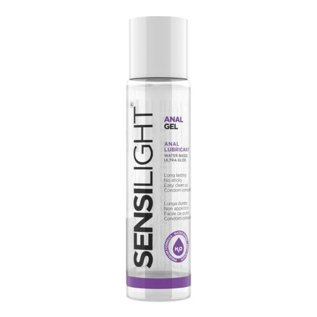 Lubrifiant anal SENSILIGHT Anal Gel, pe bază de apă, cu efect de lungă durată, compatibil cu prezervative, 60 ml