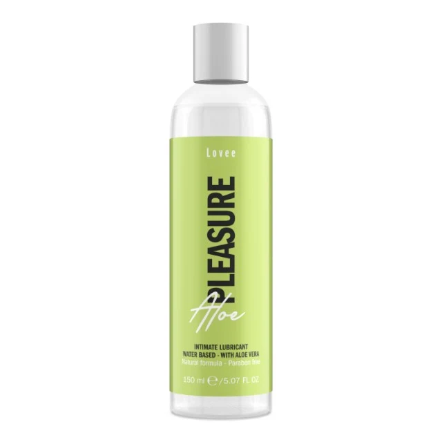 Lubrifiant LOVEE Aloe Pleasure, pe bază de apă, formulă naturală cu aloe vera, compatibil cu prezervative, 150 ml