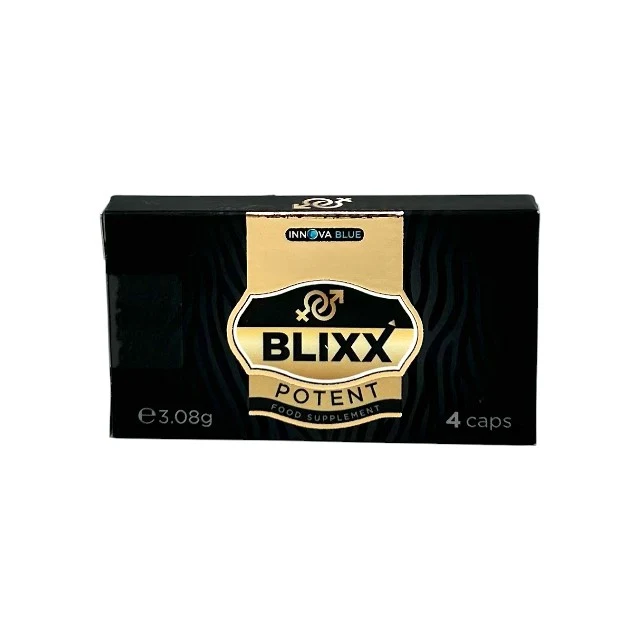 Capsule BLIXX Potent, unisex, pentru libido, potență și îmbunătățirea performanțelor sexuale, cu guarana și ginseng, 4 buc