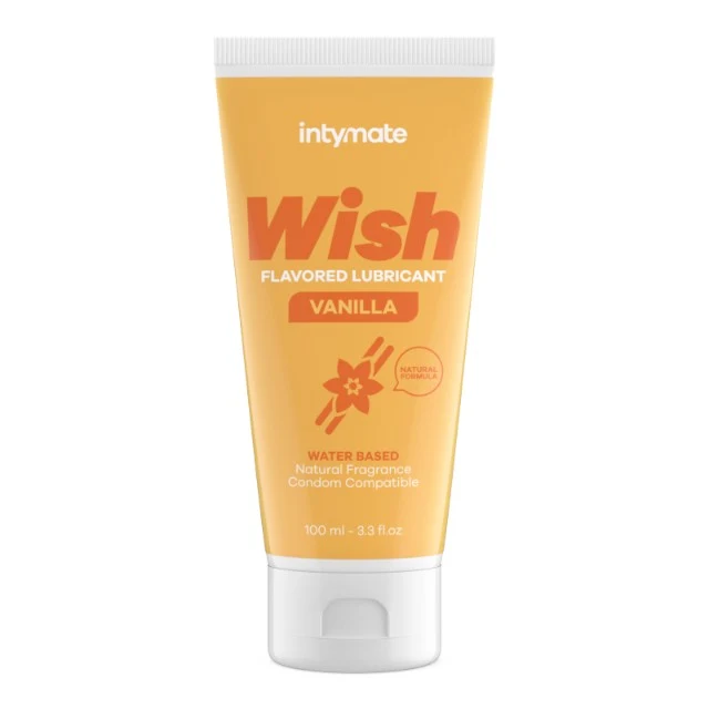 Lubrifiant cu aromă INTYMATE Wish Vanilla, formulă naturală pe bază de apă, aromă de vanilie, 100 ml