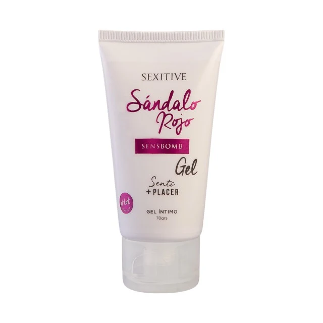 Gel intim SEXITIVE Sensbomb - Sandalo Rojo, pentru stimulare clitoris, cu efect de creștere libido, efect de încălzire, 70 g