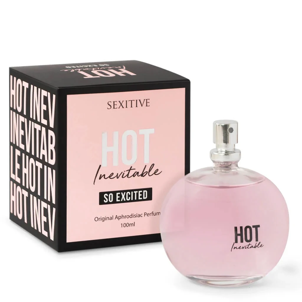 Parfum cu feromoni SEXITIVE Hot Inevitable - So Excited, pentru femei, note de flori de portocal, cafea și vanilie, 100 ml