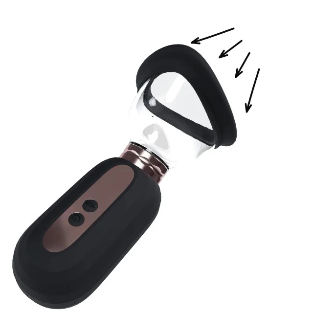 Pompă electrică PUMPED Dazzling Vulva & Breast Pump, pentru stimularea zonelor erogene feminine, culoare negru
