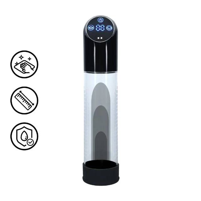 Pompă electrică PUMPED Automatic Waterproof, pentru mărirea penisului și erecții puternice, 6 viteze, transparent