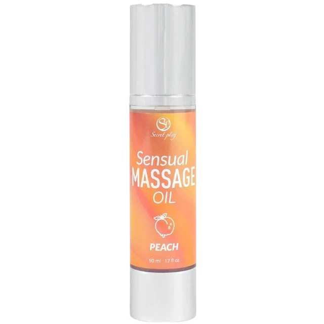 Ulei de masaj SECRET PLAY Sensual Massage Oil - Peach, cu efect hidratant, aromă de piersică, 50 ml