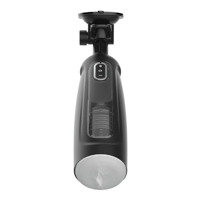 Masturbator automat JAMYJOB Tornado, cu funcții de rotație 360º, penetrare automată, sunet, cu ventuză pentru fixare, negru