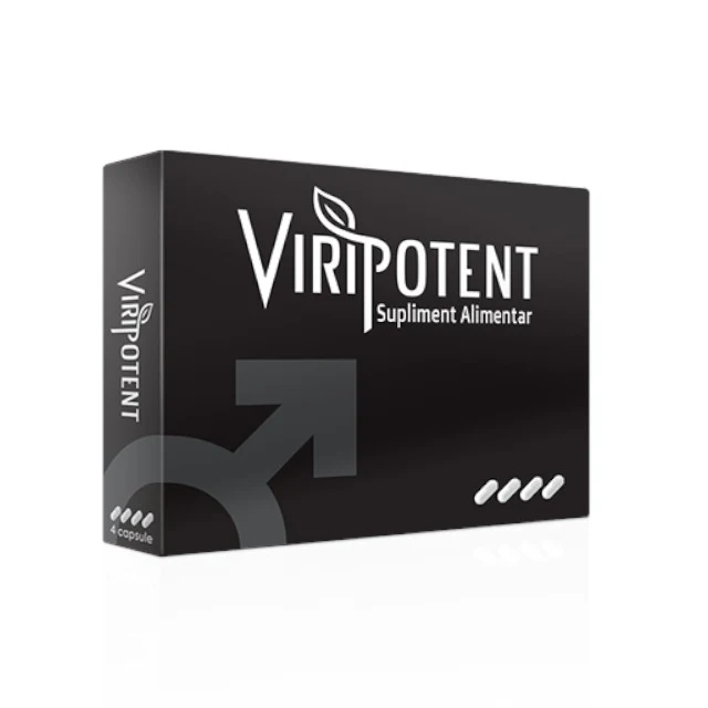 Capsule VIRIPOTENT, pentru potență, erecții puternice, întârzierea ejaculării și libido, formulă 100% naturală, 4 buc