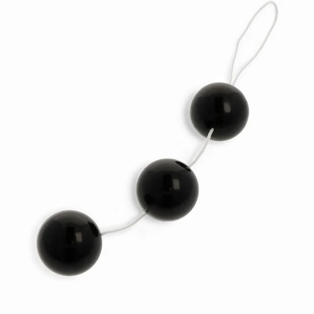 Bile anale ADDICTED TOYS Chinese Balls, din material premium ABS, cu inel pentru extracție, lungime 15 cm, diametru 3.8 cm, culoare negru