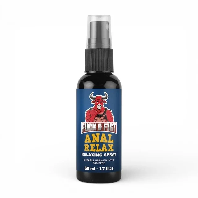 Spray pentru relaxare anală FUCK & FIST, pe bază de apă, cu mentol, textură fluidă, 50 ml